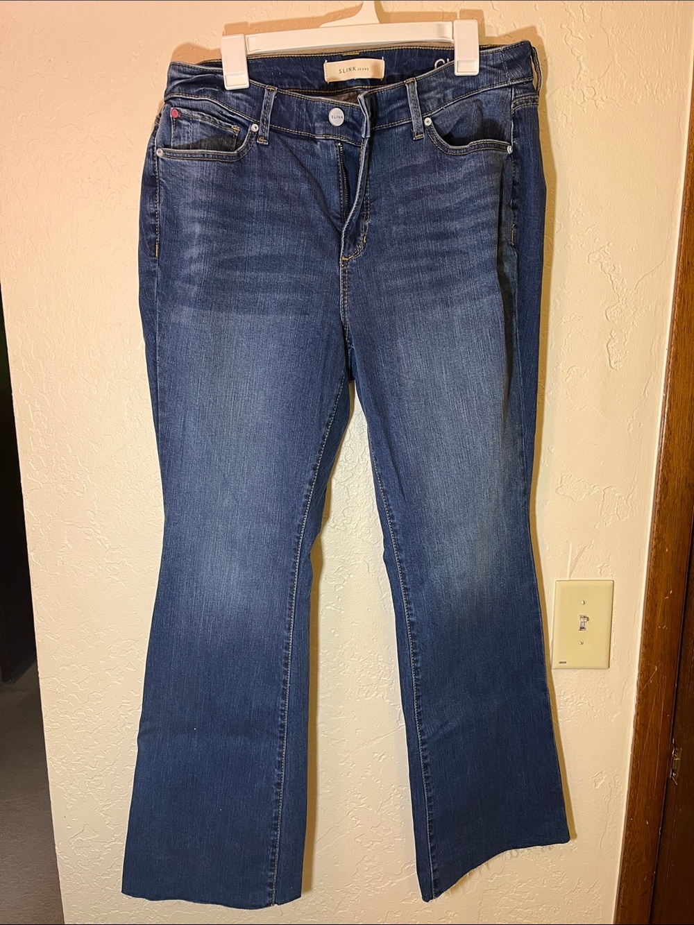 Slim Bootcut Jeans in Dark Blue by SLINK